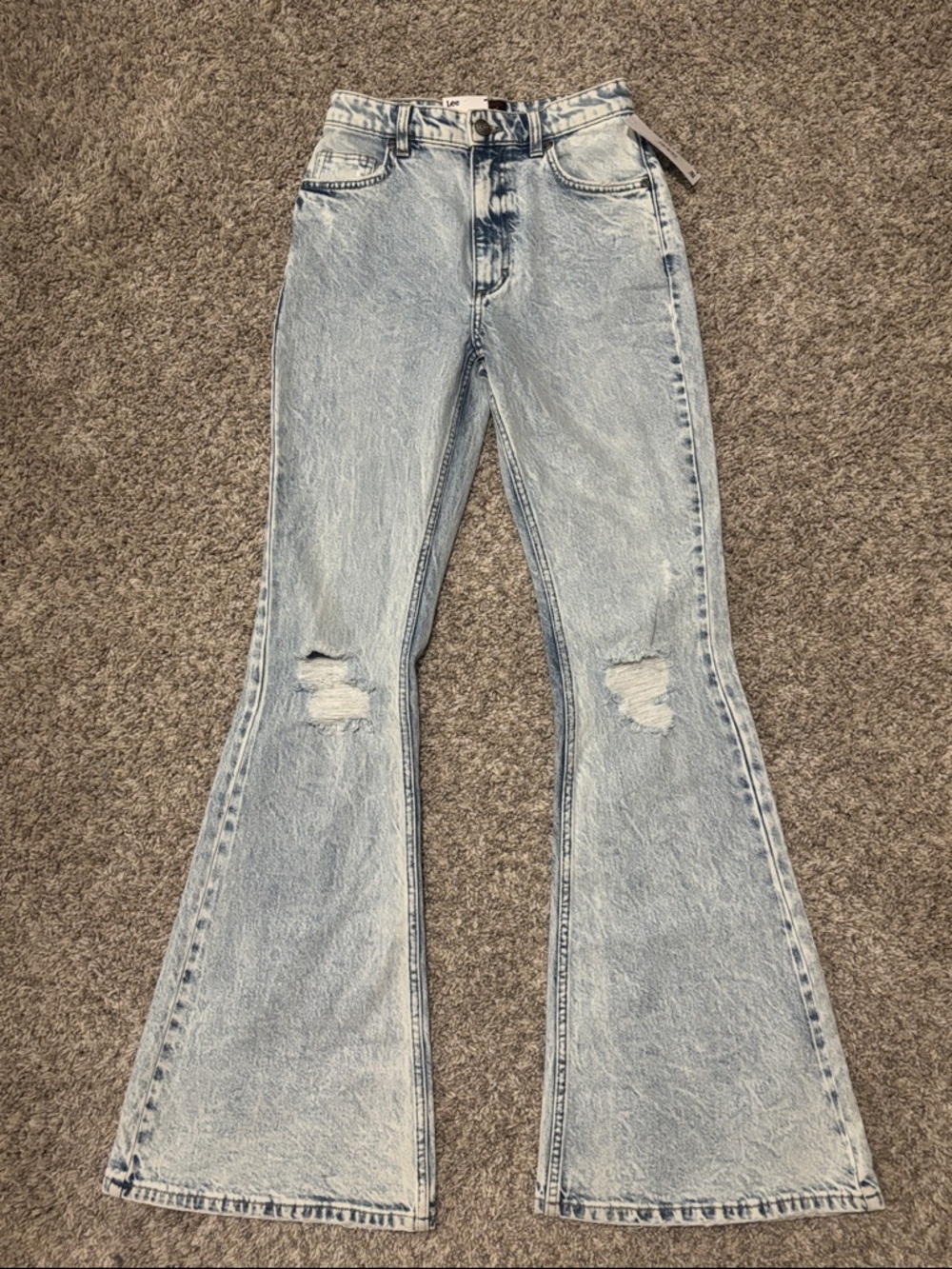 NWT Lee High Rise Flare Light Glam DX Jeans 25